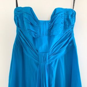 Nanette Lepore Turquoise Chiffon Gown Size 4